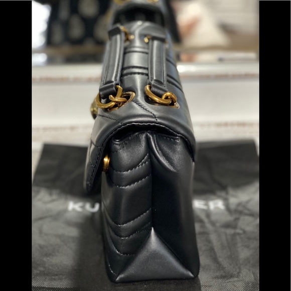 NWT KURT GEIGER LONDON Kensington Black Leather Shoulder Bag - Picture 2 of 5